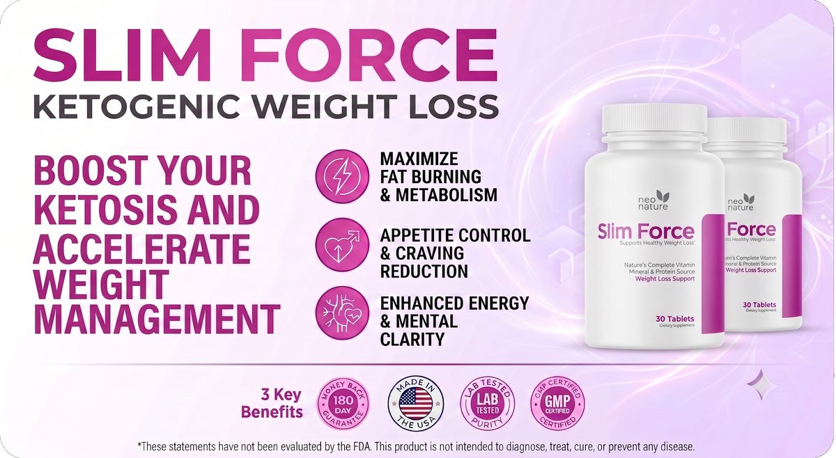 Slim Force BHB ketone supplement bottles under review